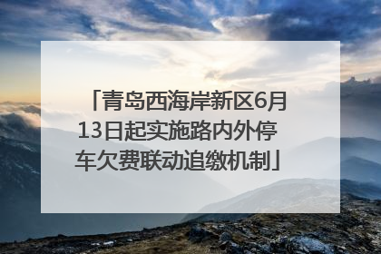 青岛西海岸新区6月13日起实施路内外停车欠费联动追缴机制