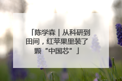 陈学森｜从科研到田间，红苹果里装了颗“中国芯”
