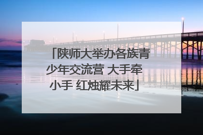 陕师大举办各族青少年交流营 大手牵小手 红烛耀未来