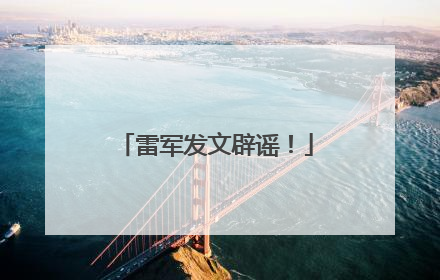 雷军发文辟谣！