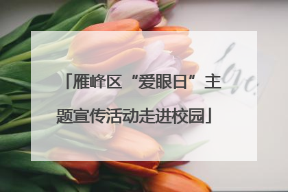 雁峰区“爱眼日”主题宣传活动走进校园