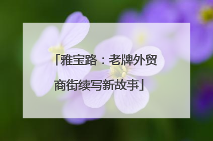 雅宝路：老牌外贸商街续写新故事