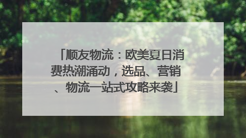 顺友物流：欧美夏日消费热潮涌动，选品、营销、物流一站式攻略来袭
