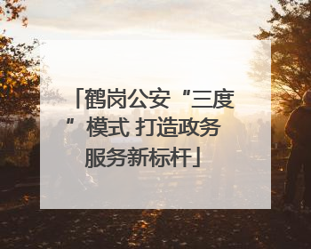 鹤岗公安“三度”模式 打造政务服务新标杆