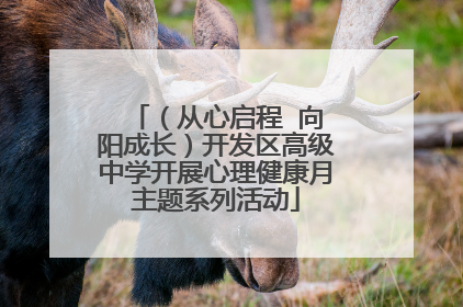 （从心启程  向阳成长）开发区高级中学开展心理健康月主题系列活动