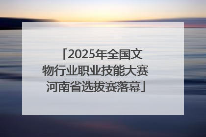 2025年全国文物行业职业技能大赛河南省选拔赛落幕