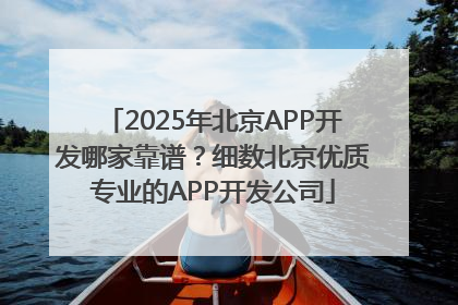 2025年北京APP开发哪家靠谱？细数北京优质专业的APP开发公司