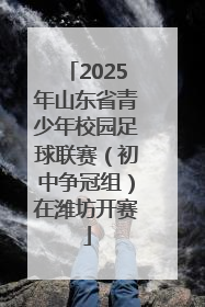 2025年山东省青少年校园足球联赛（初中争冠组）在潍坊开赛