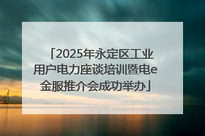 2025年永定区工业用户电力座谈培训暨电e金服推介会成功举办