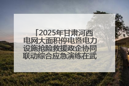 2025年甘肃河西电网大面积停电暨电力设施抢险救援政企协同联动综合应急演练在武威成功举行