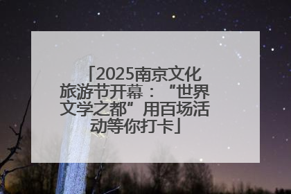 2025南京文化旅游节开幕：“世界文学之都”用百场活动等你打卡