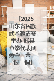 2025山东省民族武术邀请赛举办 冠县查拳代表团勇夺三金二银一铜