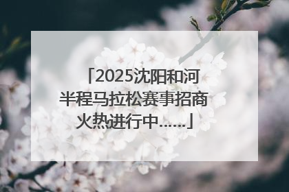 2025沈阳和河半程马拉松赛事招商火热进行中……