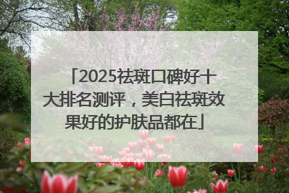 2025祛斑口碑好十大排名测评，美白祛斑效果好的护肤品都在