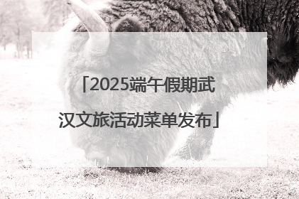 2025端午假期武汉文旅活动菜单发布
