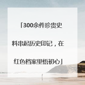 300余件珍贵史料串起历史印记，在红色档案里悟初心