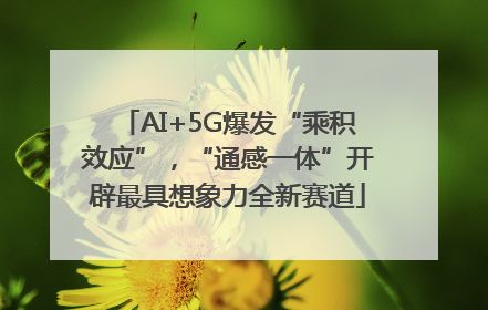 AI+5G爆发“乘积效应”，“通感一体”开辟最具想象力全新赛道
