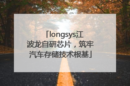 longsys江波龙自研芯片，筑牢汽车存储技术根基